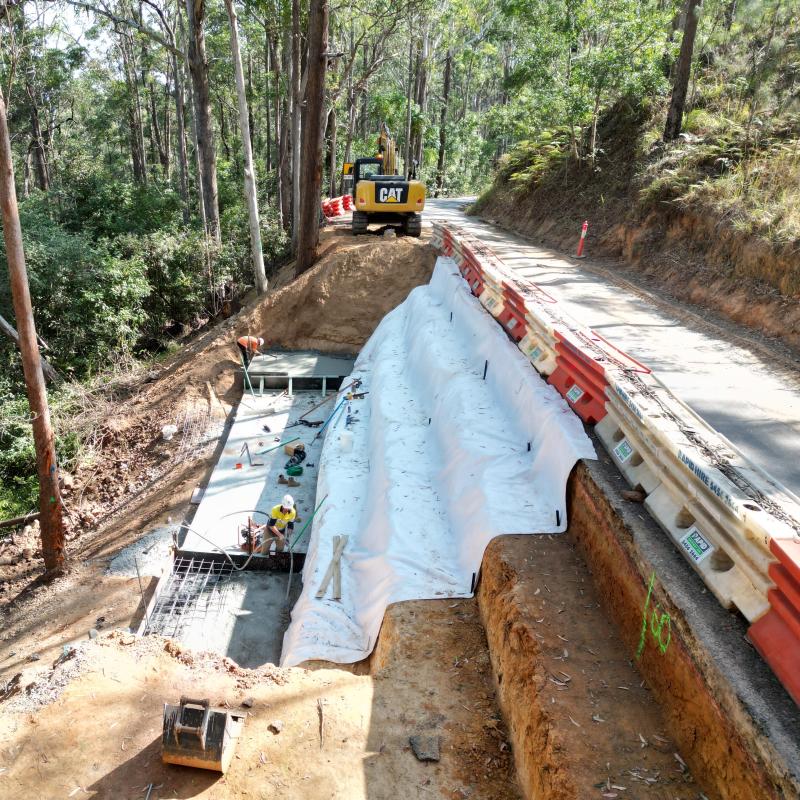 Bald Knob Road repair work commences