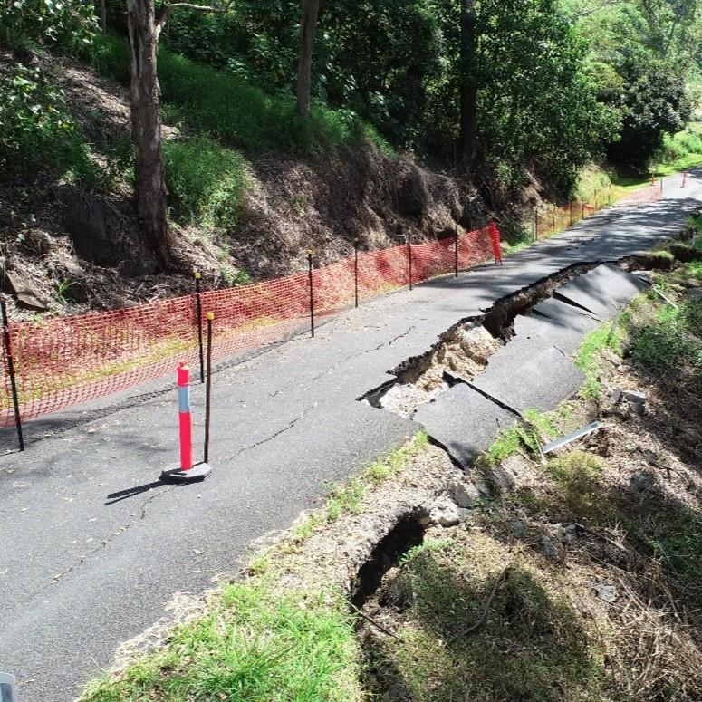 Bald Knob Road damage