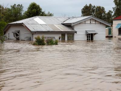 Flooded house